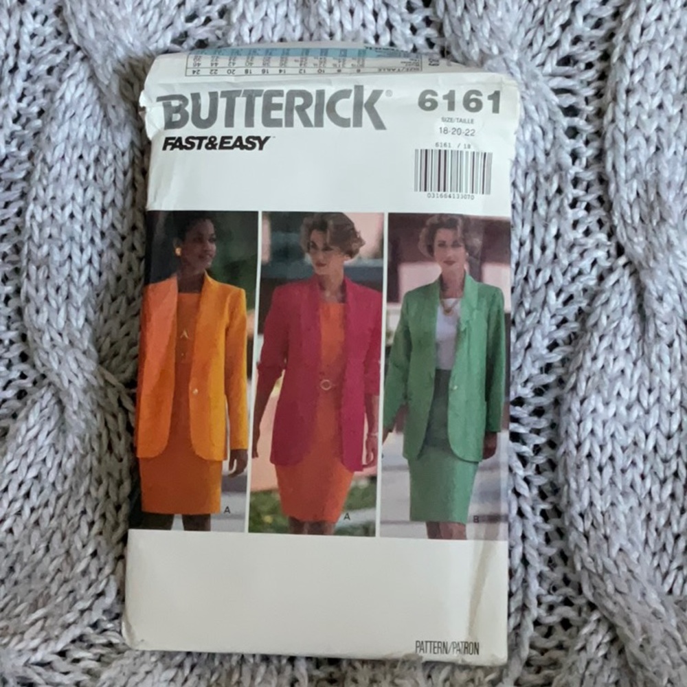 Butterick Fast & Easy Sewing Pattern Misses’ Jacket, Top and Skirt
